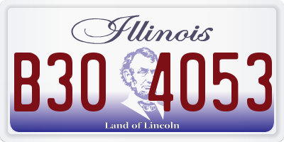 IL license plate B304053
