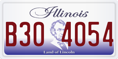 IL license plate B304054