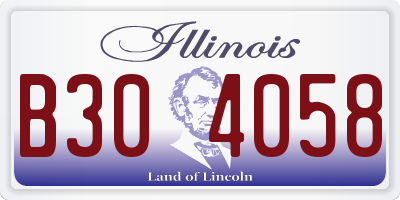 IL license plate B304058