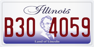 IL license plate B304059