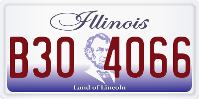 IL license plate B304066