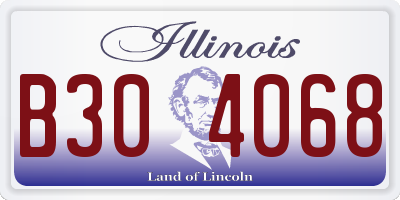 IL license plate B304068