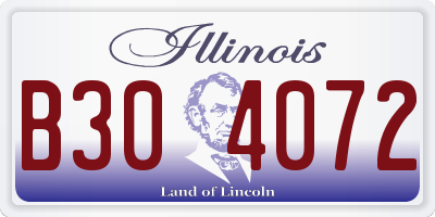 IL license plate B304072