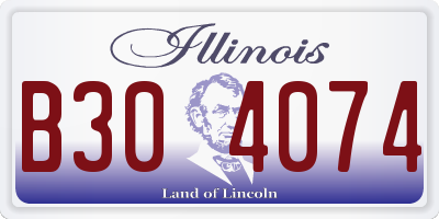 IL license plate B304074