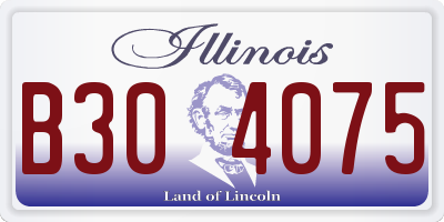 IL license plate B304075