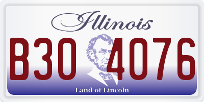IL license plate B304076