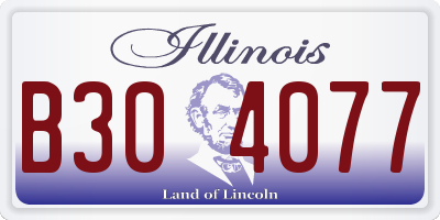 IL license plate B304077