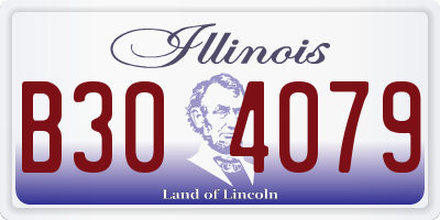 IL license plate B304079
