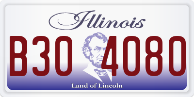 IL license plate B304080