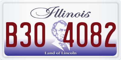 IL license plate B304082