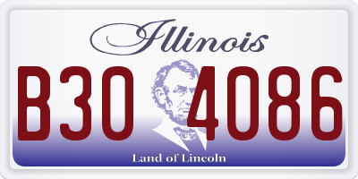 IL license plate B304086