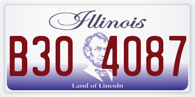 IL license plate B304087