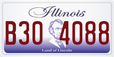 IL license plate B304088
