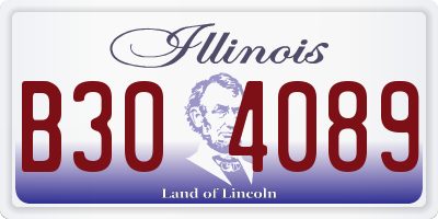 IL license plate B304089