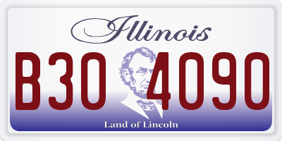 IL license plate B304090