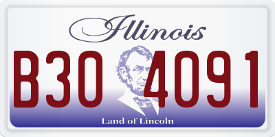 IL license plate B304091