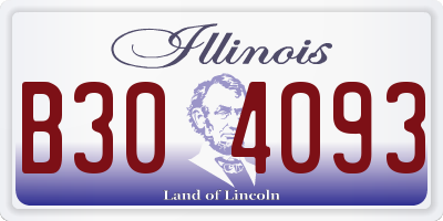 IL license plate B304093
