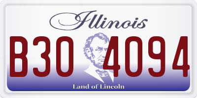 IL license plate B304094