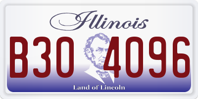 IL license plate B304096
