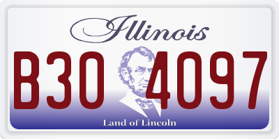 IL license plate B304097