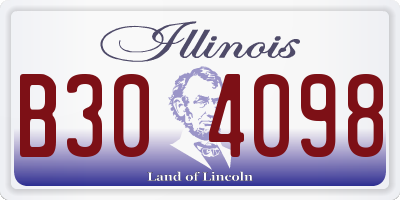 IL license plate B304098