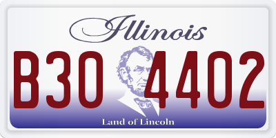 IL license plate B304402