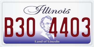 IL license plate B304403