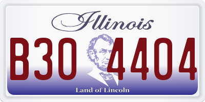 IL license plate B304404