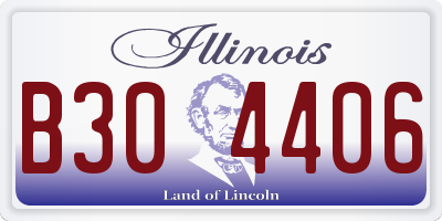IL license plate B304406