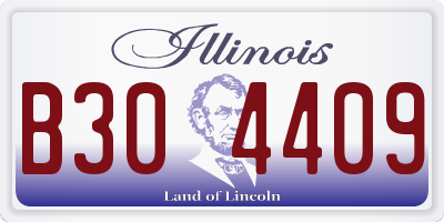 IL license plate B304409