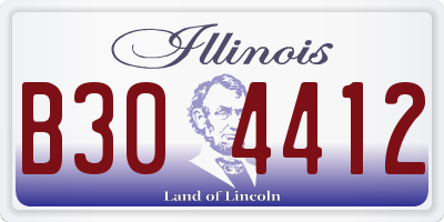 IL license plate B304412