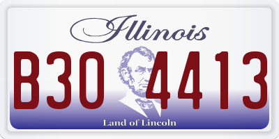 IL license plate B304413