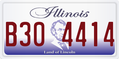 IL license plate B304414