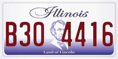 IL license plate B304416