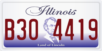 IL license plate B304419