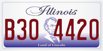 IL license plate B304420