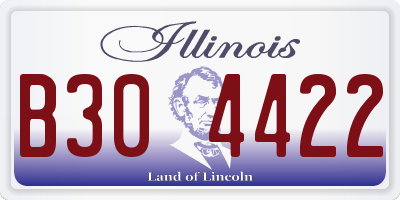 IL license plate B304422