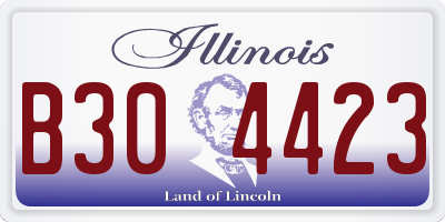 IL license plate B304423