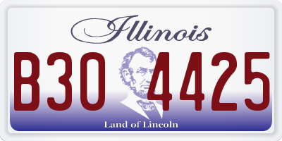IL license plate B304425
