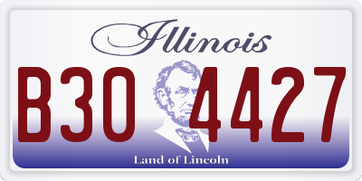 IL license plate B304427