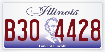 IL license plate B304428