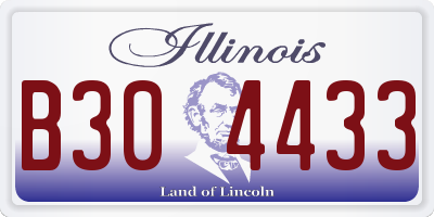 IL license plate B304433