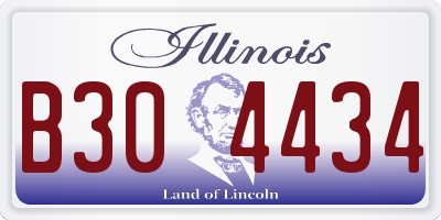 IL license plate B304434