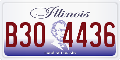 IL license plate B304436