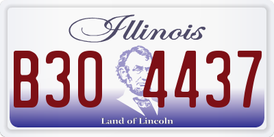 IL license plate B304437