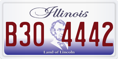 IL license plate B304442