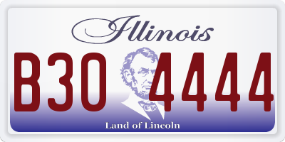 IL license plate B304444