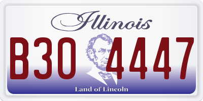 IL license plate B304447