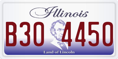 IL license plate B304450