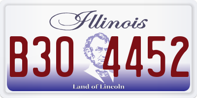 IL license plate B304452